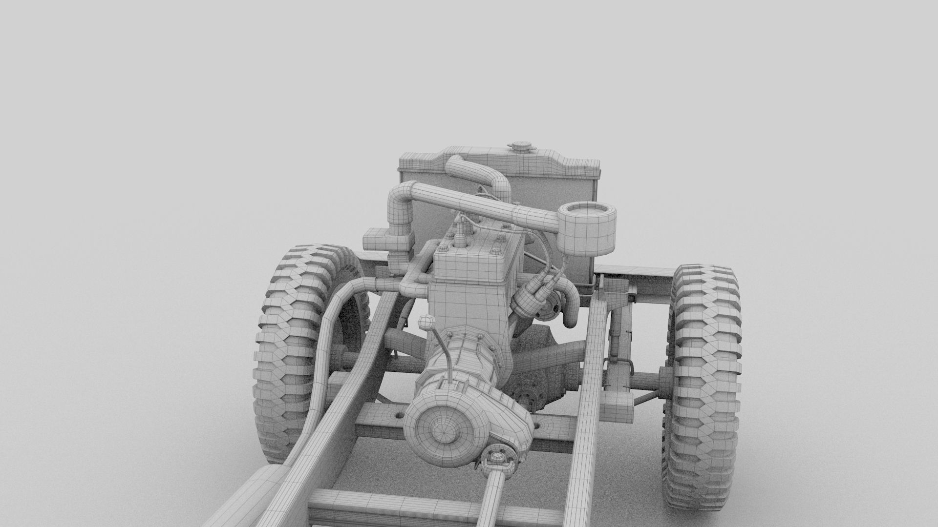 Full w chassis Jeep Willys MB Military Desert HDRI 3D model_43