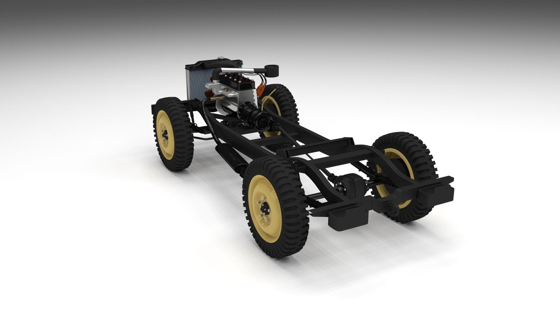 Full w chassis Jeep Willys MB Military Desert HDRI 3D model_53