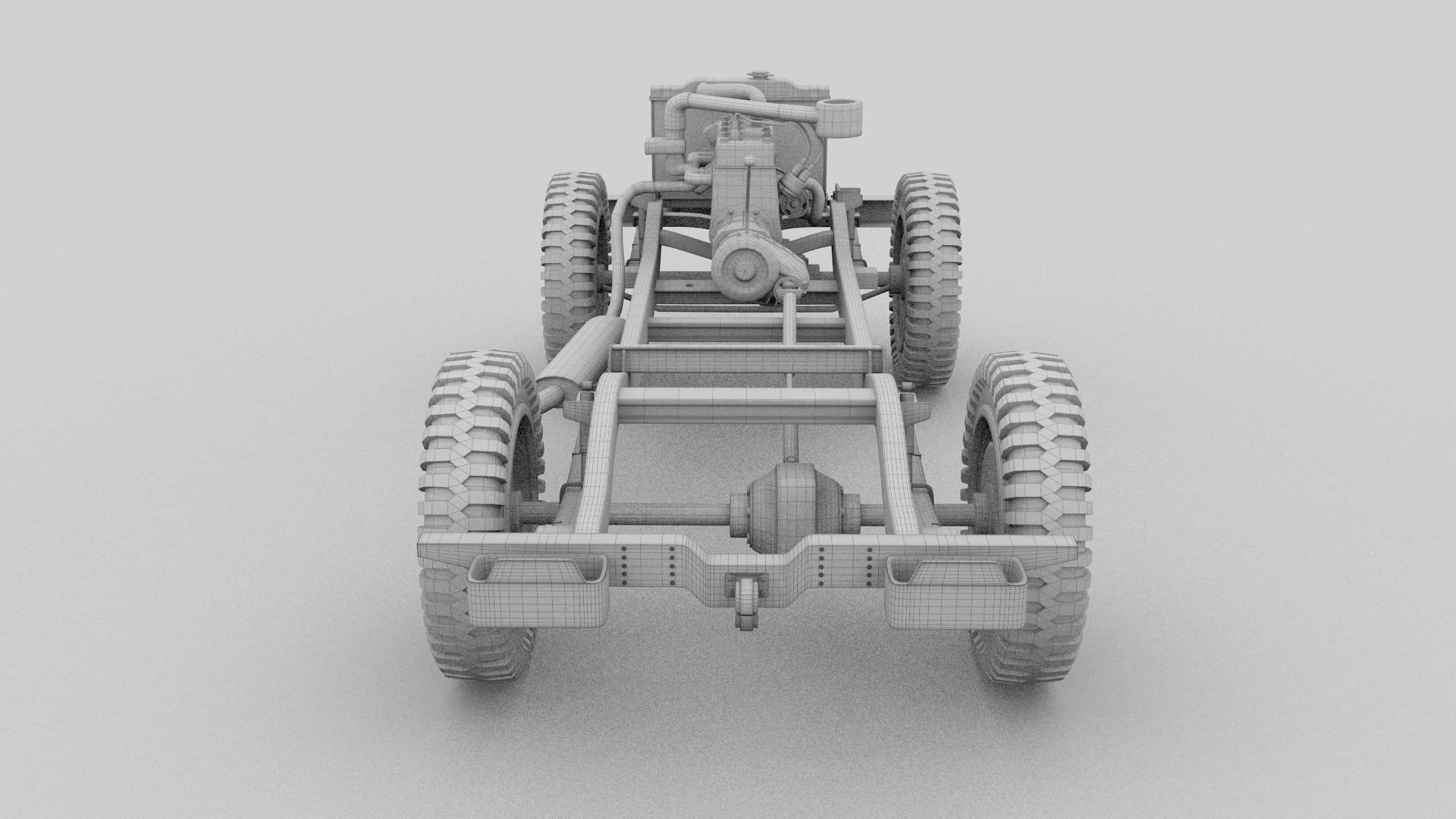 Full w chassis Jeep Willys MB Military Desert HDRI 3D model_42