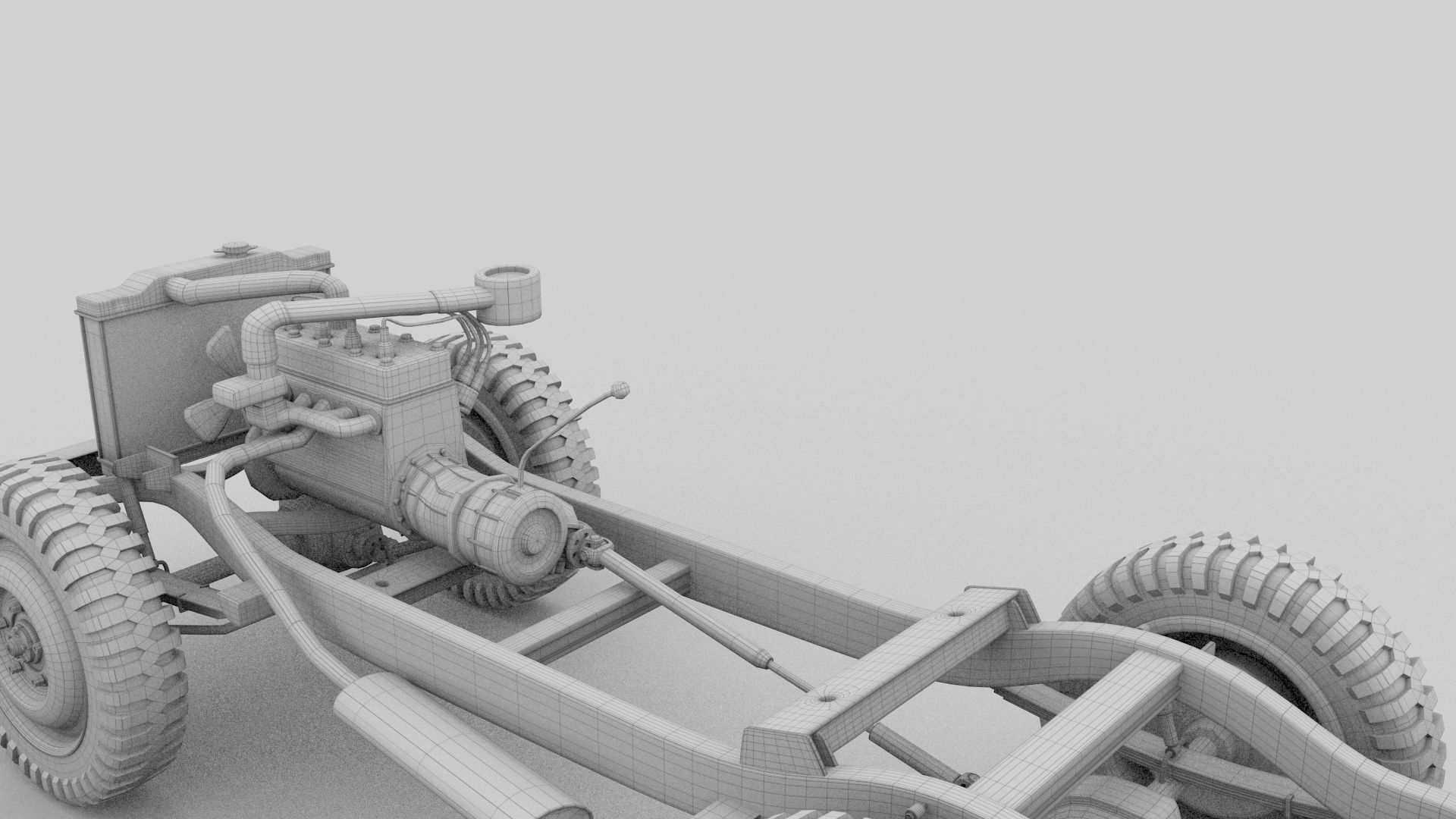 Full w chassis Jeep Willys MB Military Desert HDRI 3D model_37