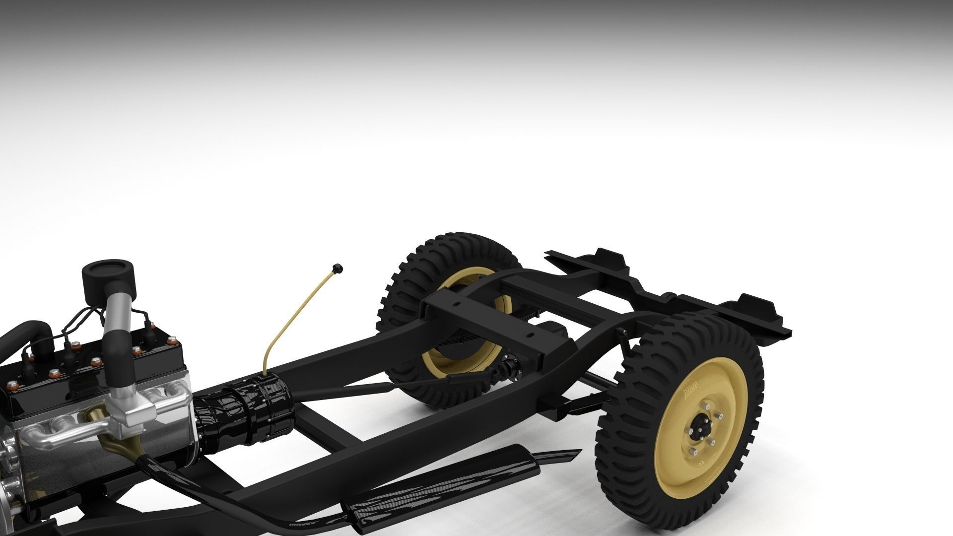 Full w chassis Jeep Willys MB Military Desert HDRI 3D model_70