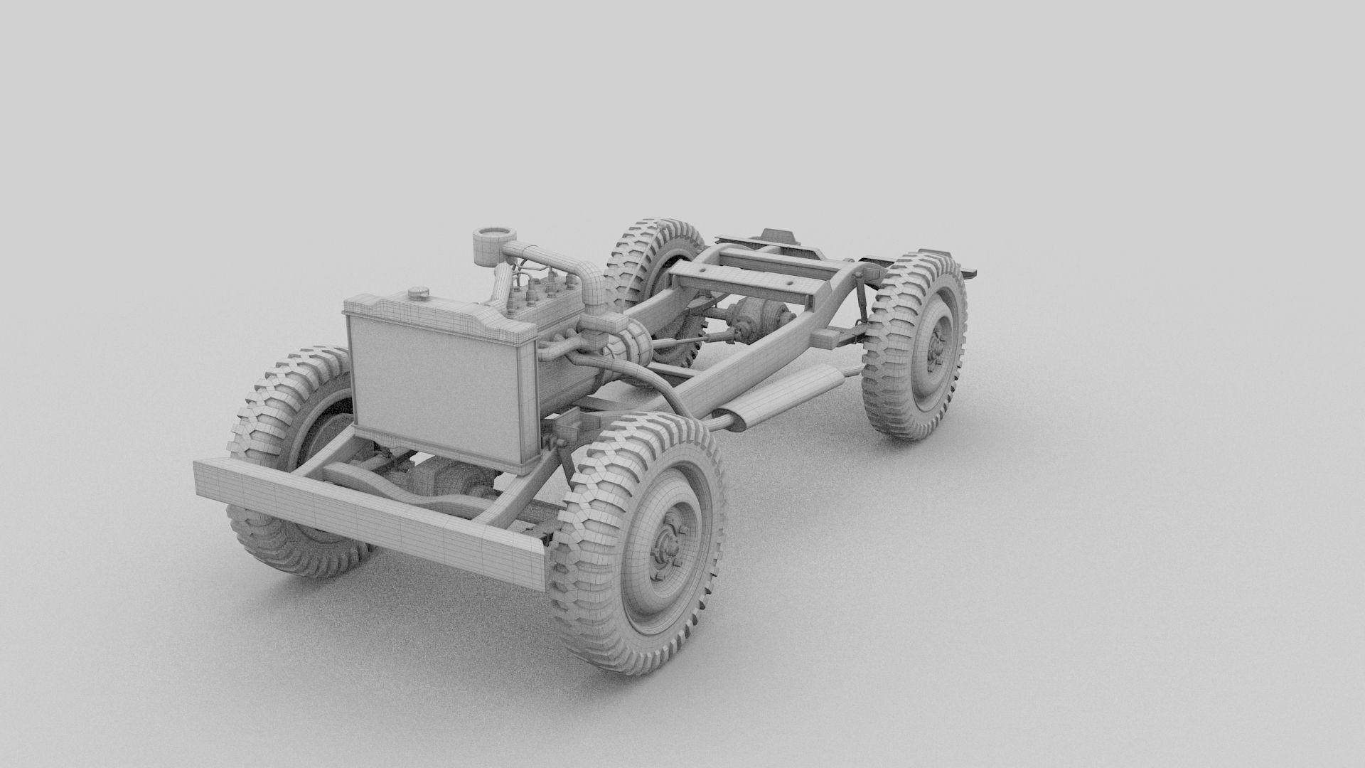 Full w chassis Jeep Willys MB Military Desert HDRI 3D model_29