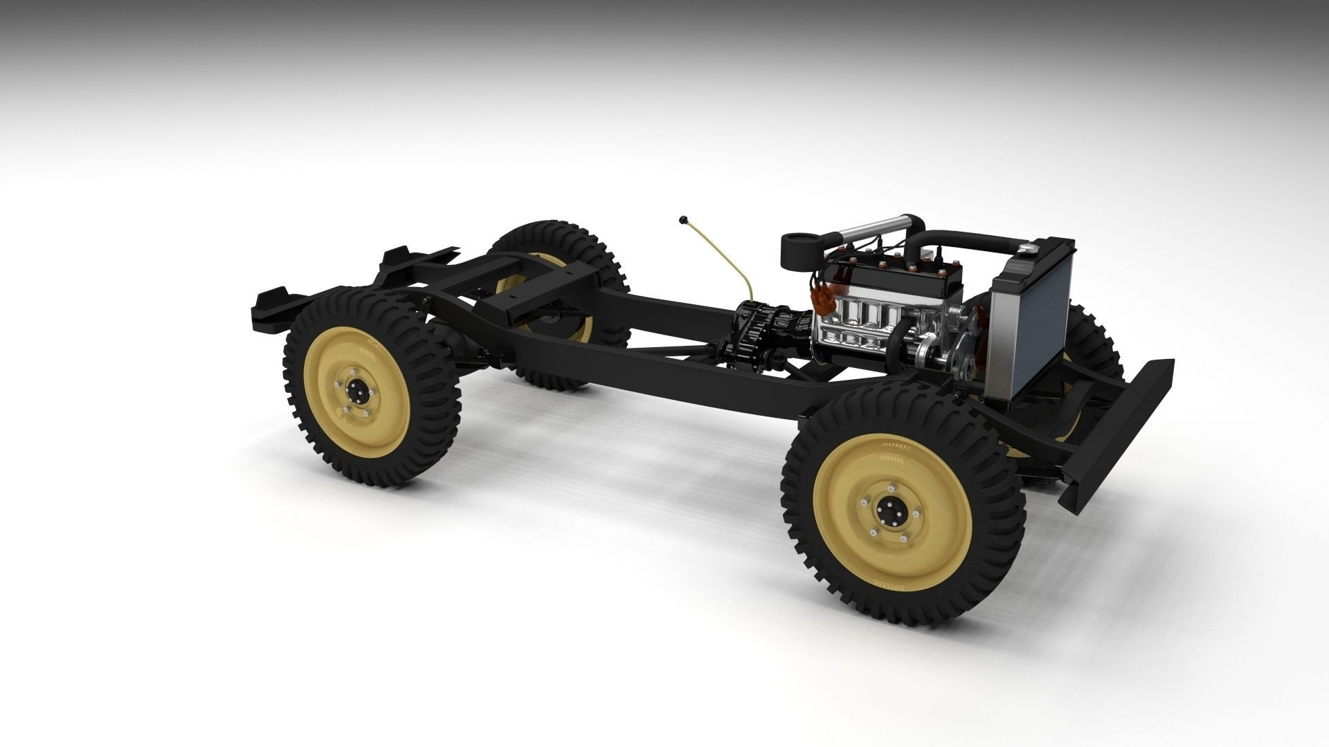 Full w chassis Jeep Willys MB Military Desert HDRI 3D model_61