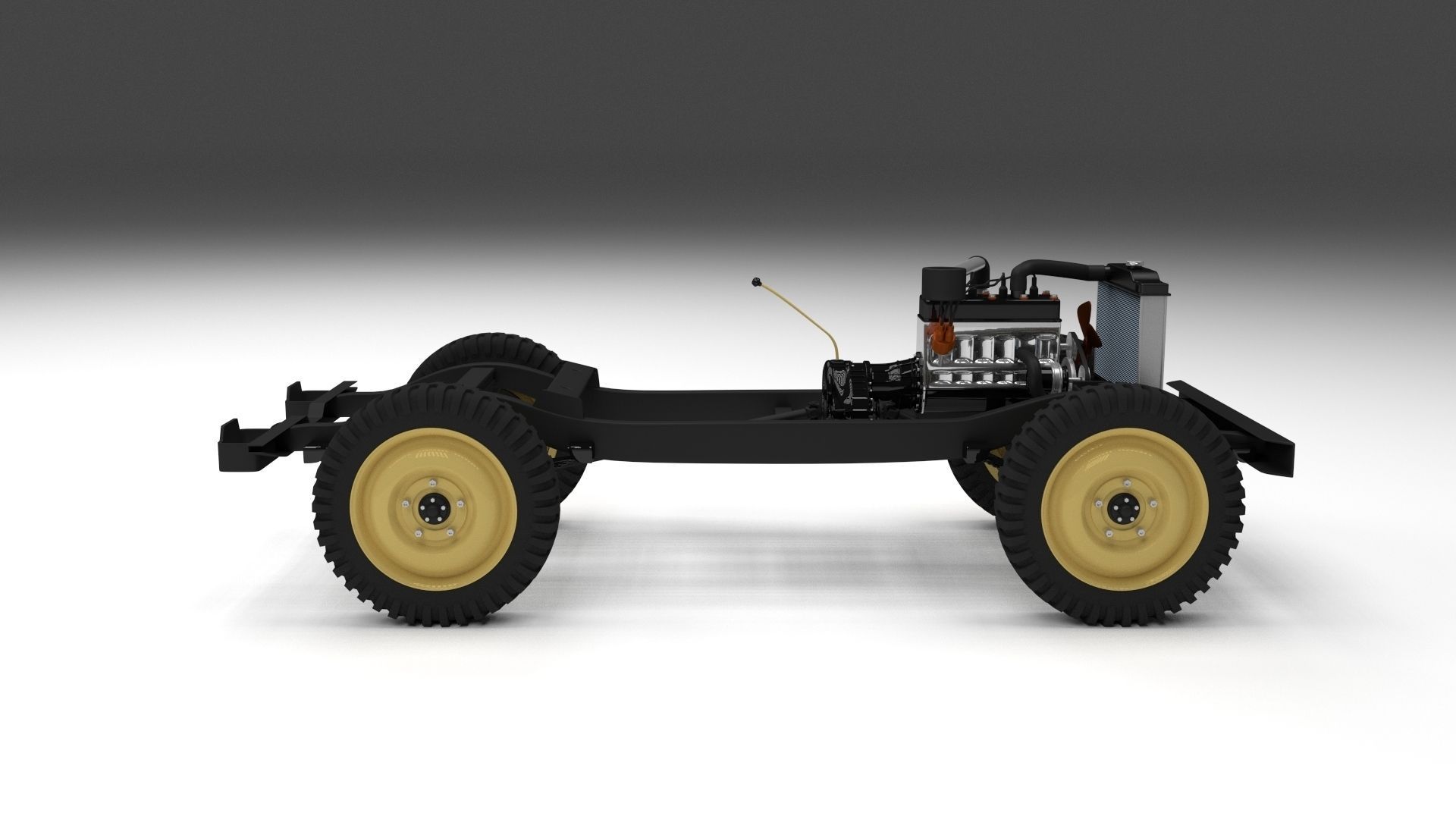 Full w chassis Jeep Willys MB Military Desert HDRI 3D model_41