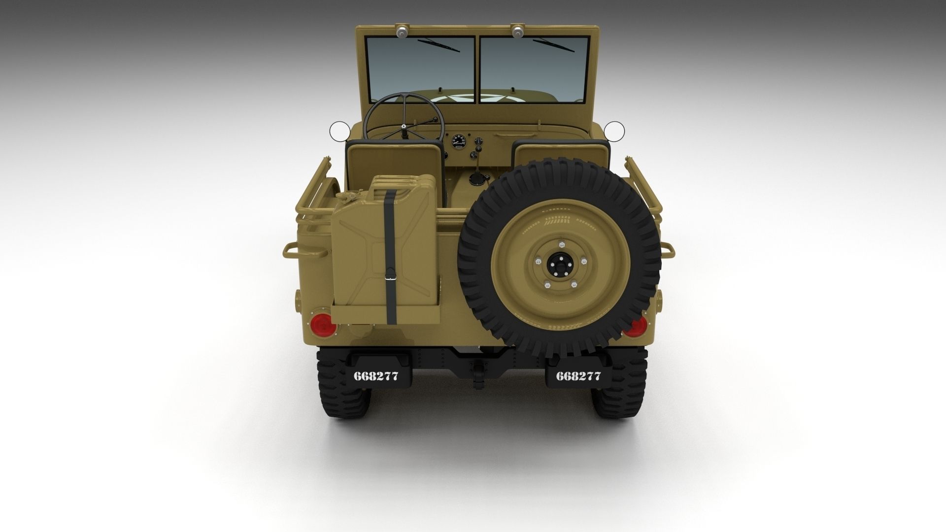 Full w chassis Jeep Willys MB Military Desert HDRI 3D model_66