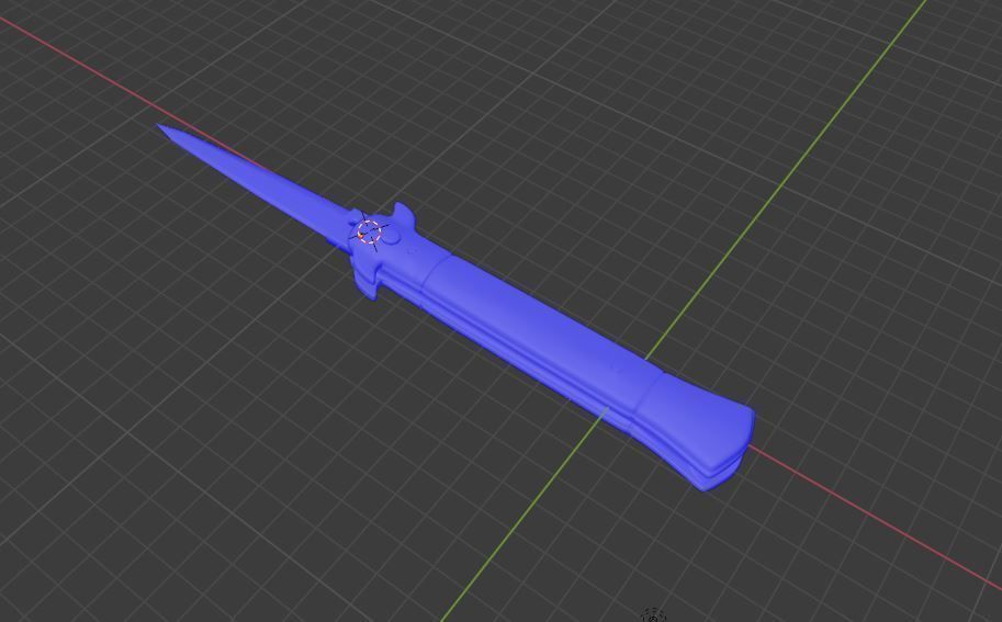 stiletto knife csgo 3D print model_9