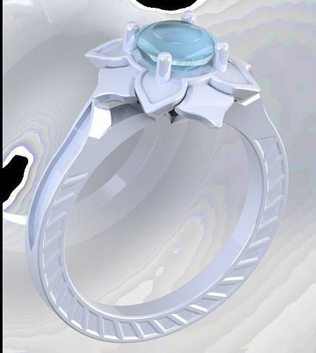 Floral Ring 3D print model