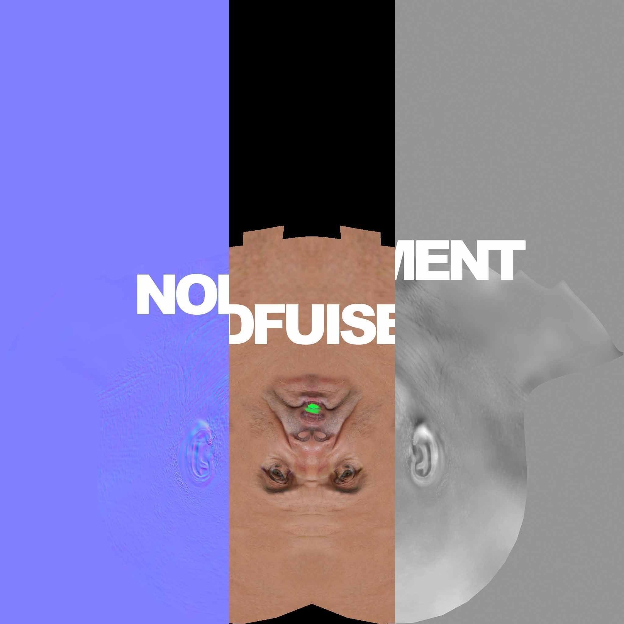 Realistic Head  Low-poly 3D model_10