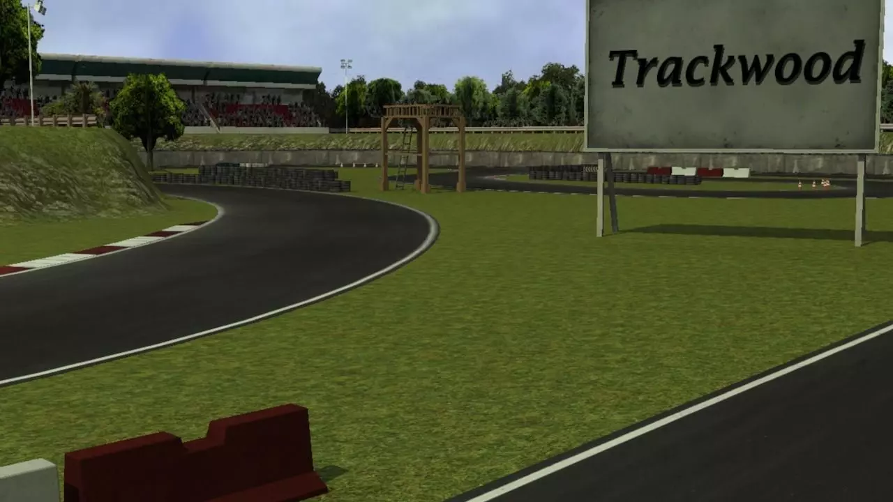 Trackwood drift race track Low-poly 3D model