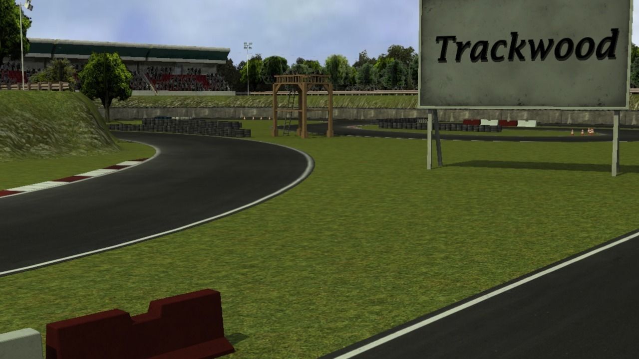 Trackwood drift race track Low-poly 3D model_0