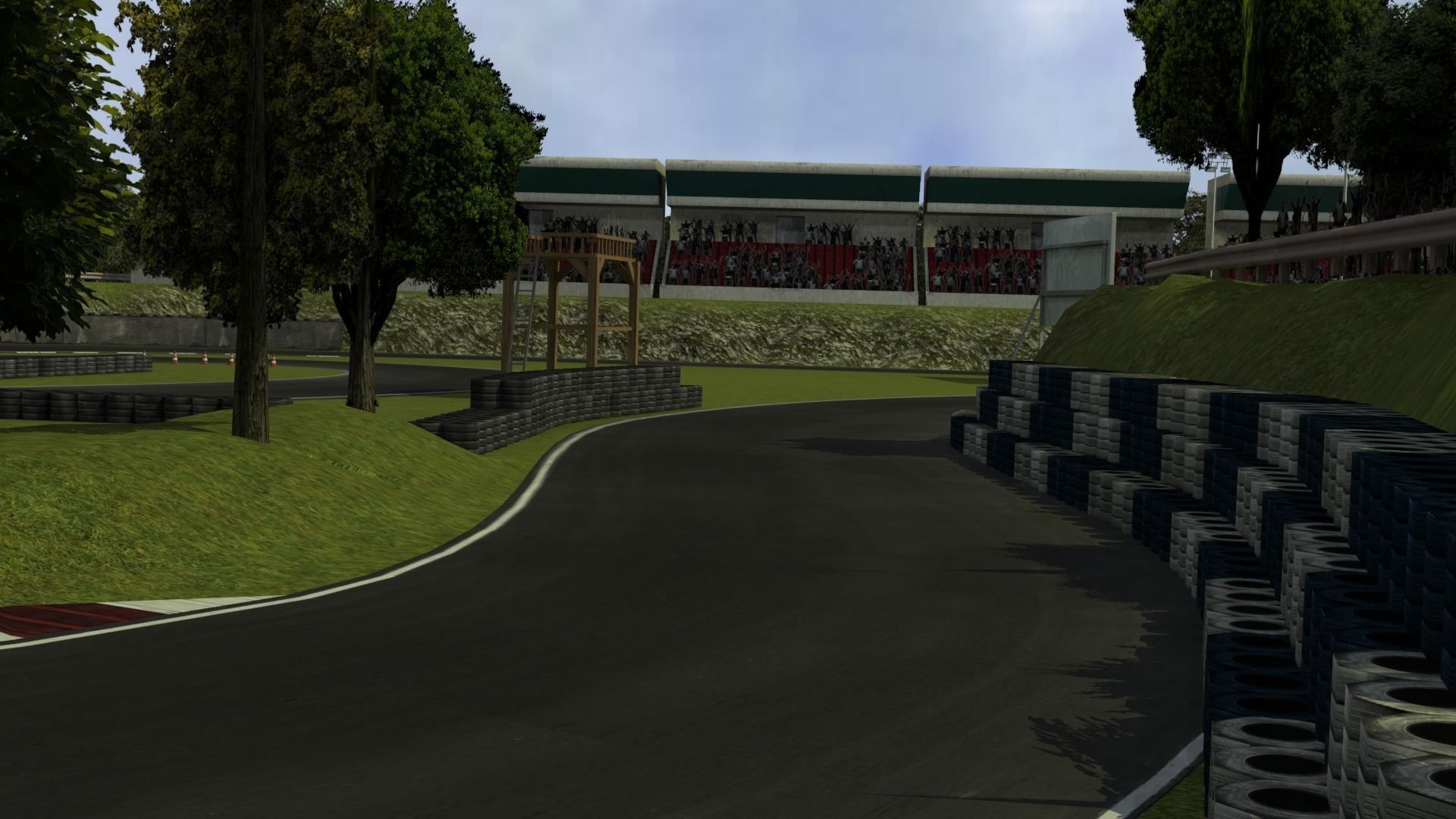 Trackwood drift race track Low-poly 3D model_1