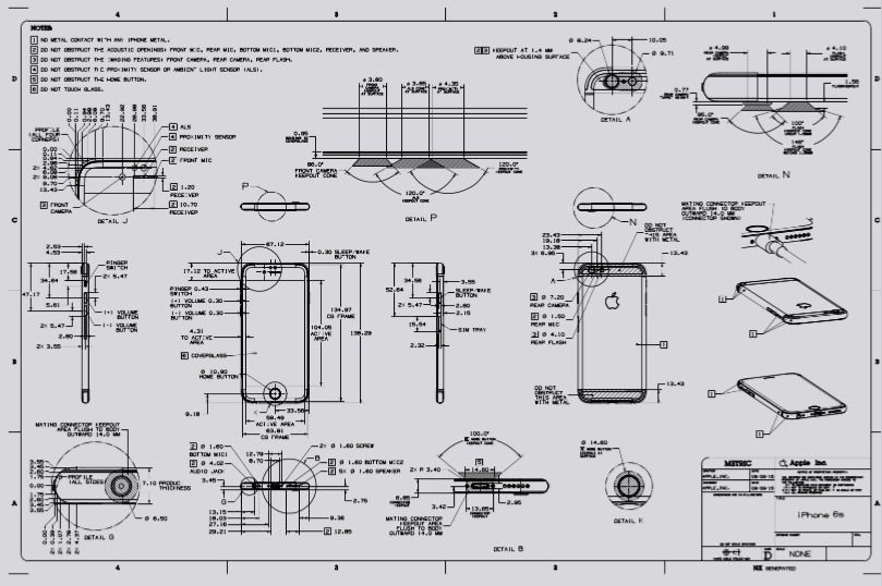 iPhone 6s - full details - original dimensions 3D model_4