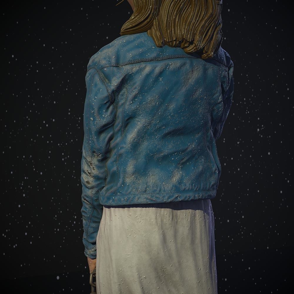 Nosferatu Girl Sculpt - 3D Print Ready 3D print model_4