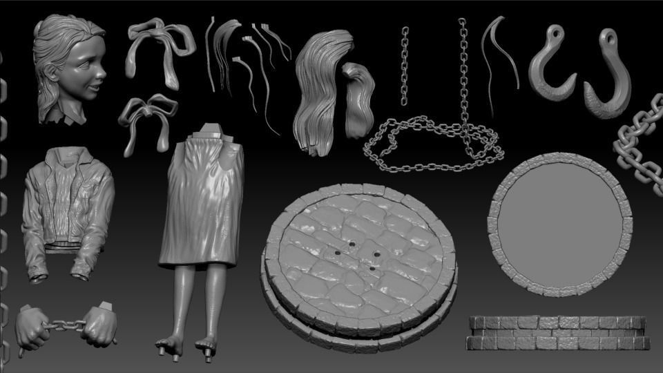 Nosferatu Girl Sculpt - 3D Print Ready 3D print model_8