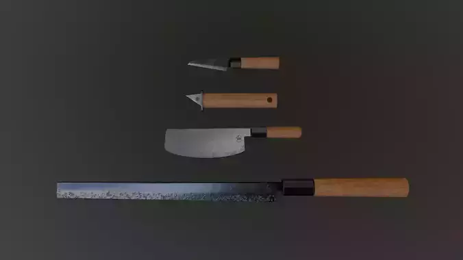 Japanese knifes set 2 