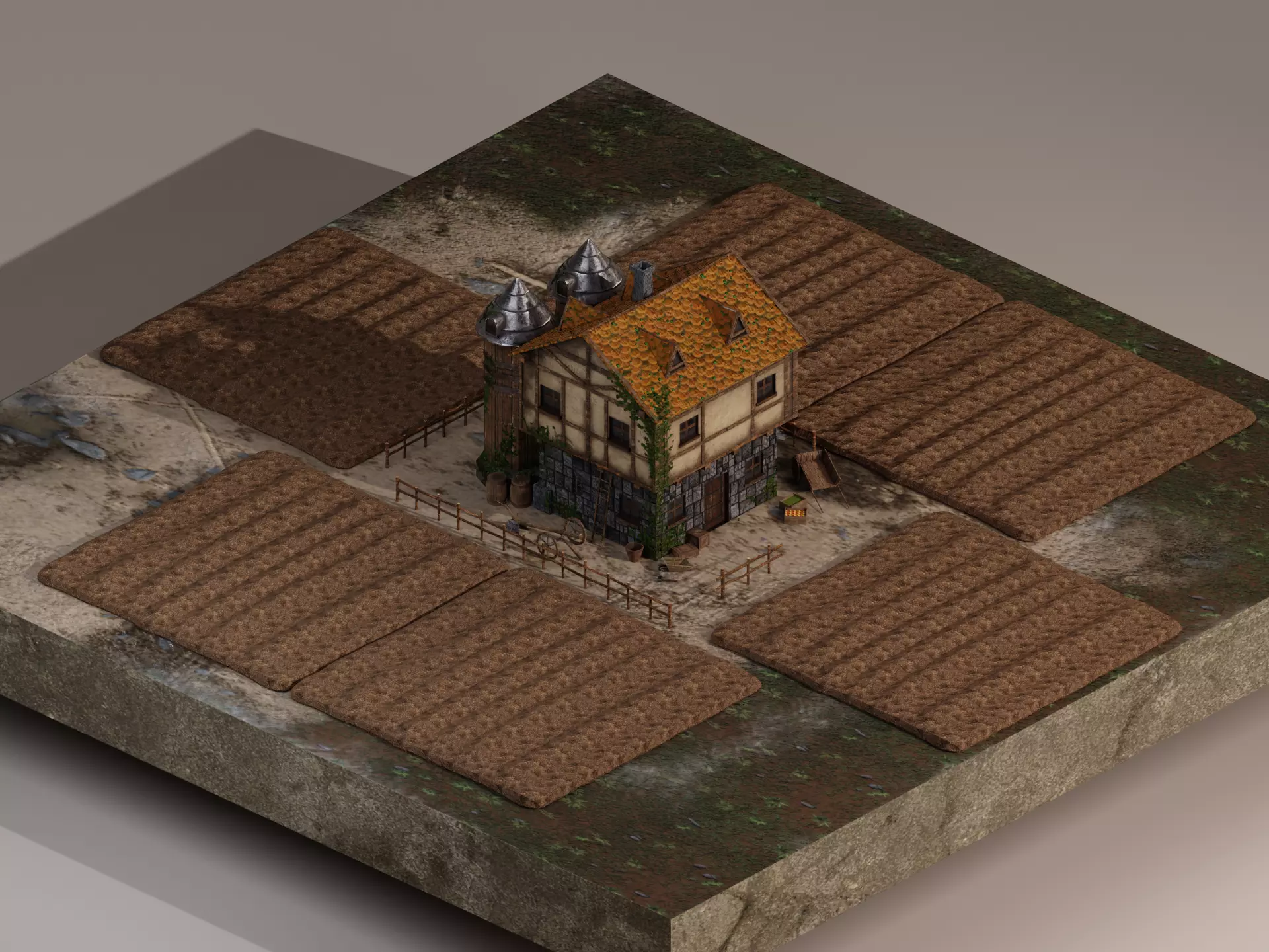  Farm House 3D model_0