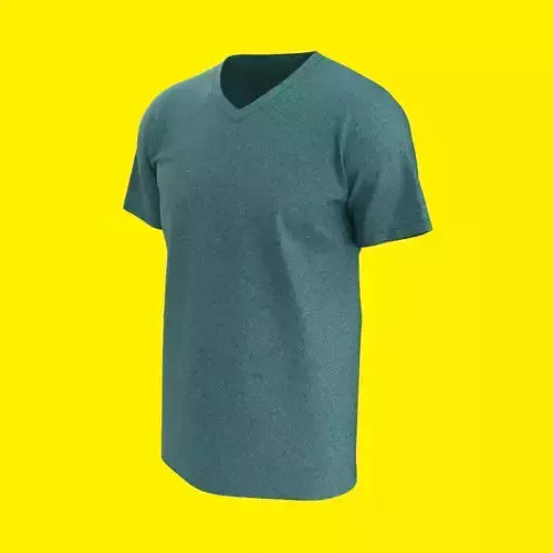 VNECK male t-shirt with UVMAP and psd file for easy texture