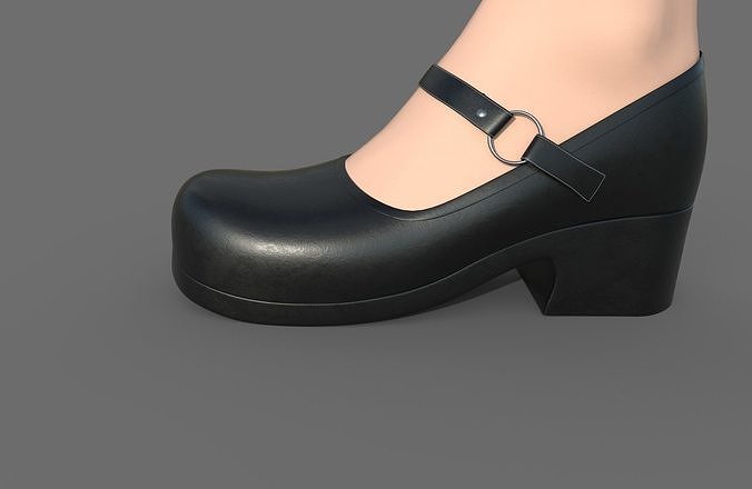 Platform Shoe Low-poly 3D model