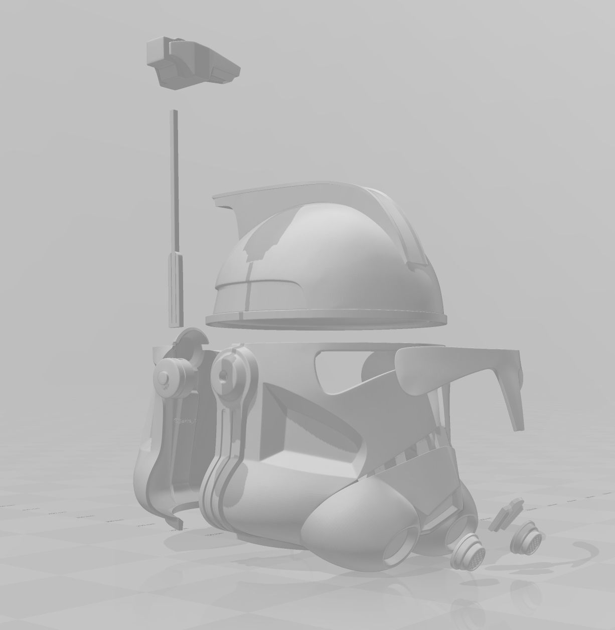 Star War ARC Clone Trooper Fives Helmet Rancor Battalion 3D print model_5