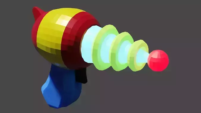 Low Poly Alien Laser Gun