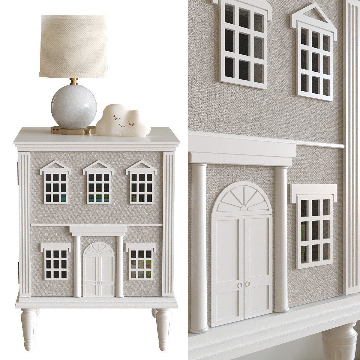 Pottery barn Dollhouse Nightstand 3D model