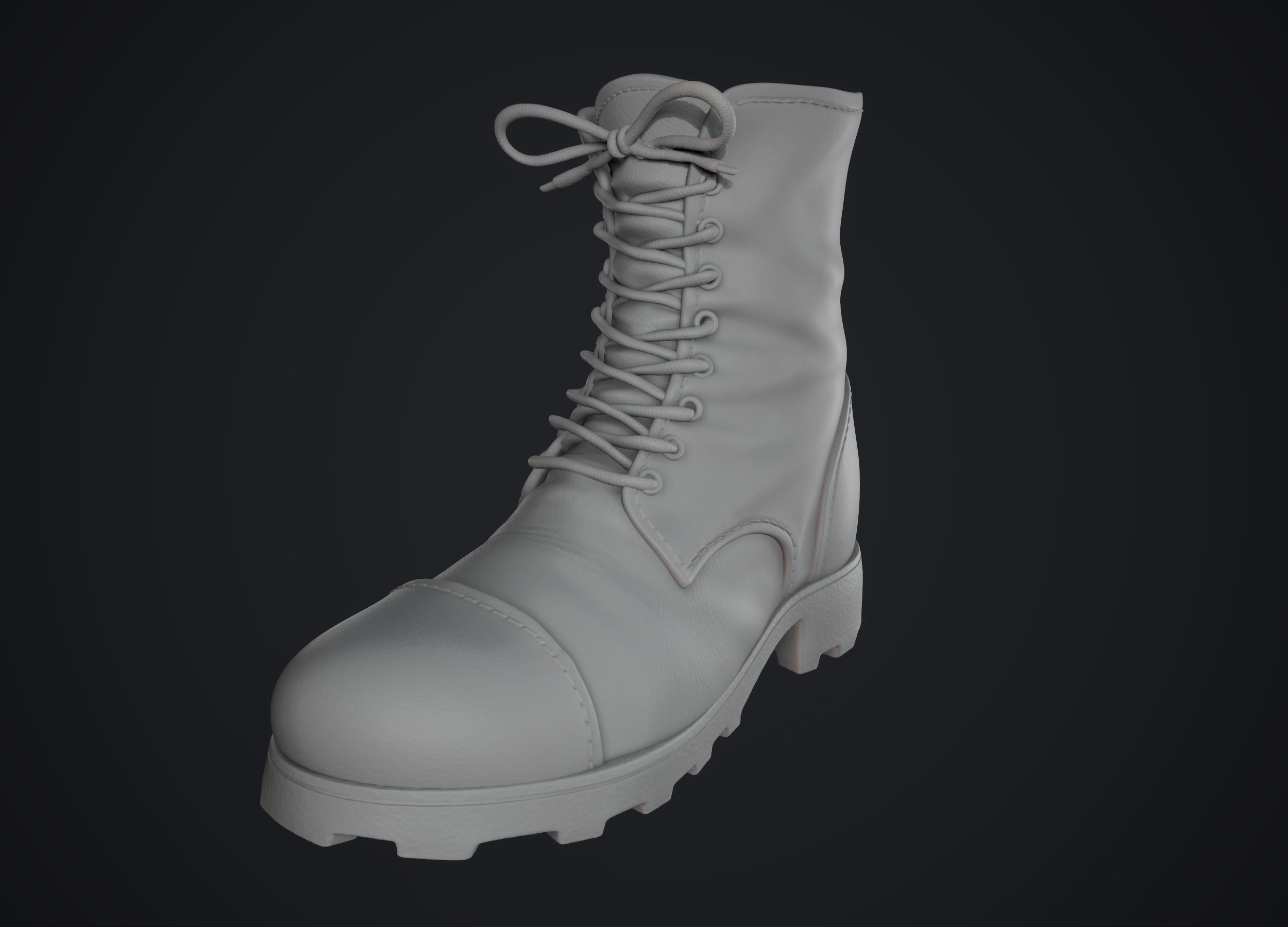 Combat boots 3D model_1
