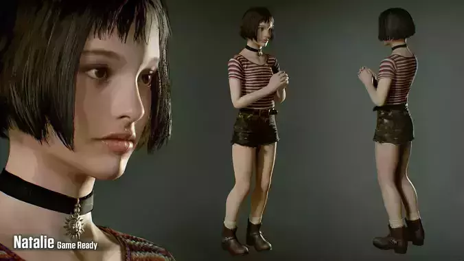 Natalie Game-Ready girl with short hair