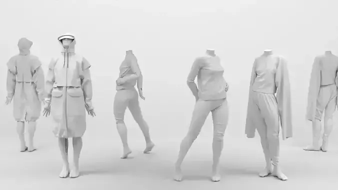 mannequin studio setup with clothes