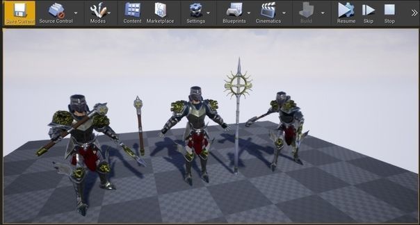 Holy knight Low-poly 3D model_16