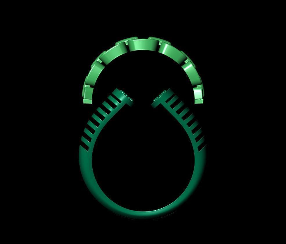 Zebra ring 3D print model_9