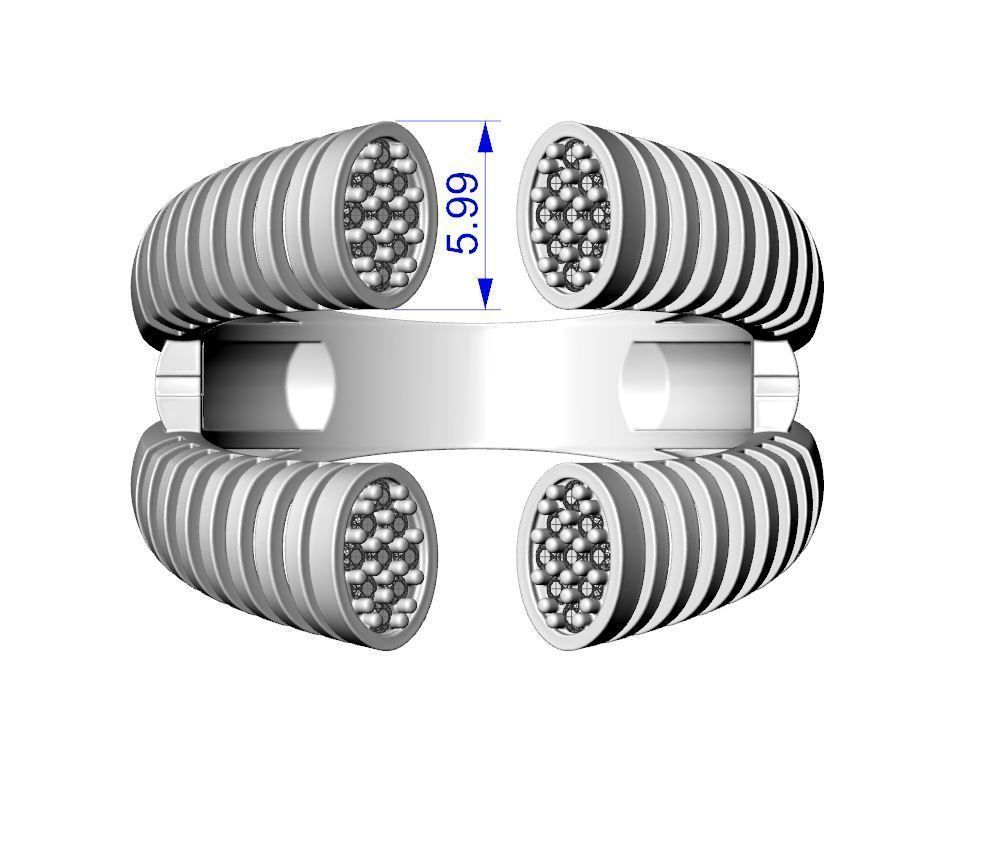 Zebra ring 3D print model_10