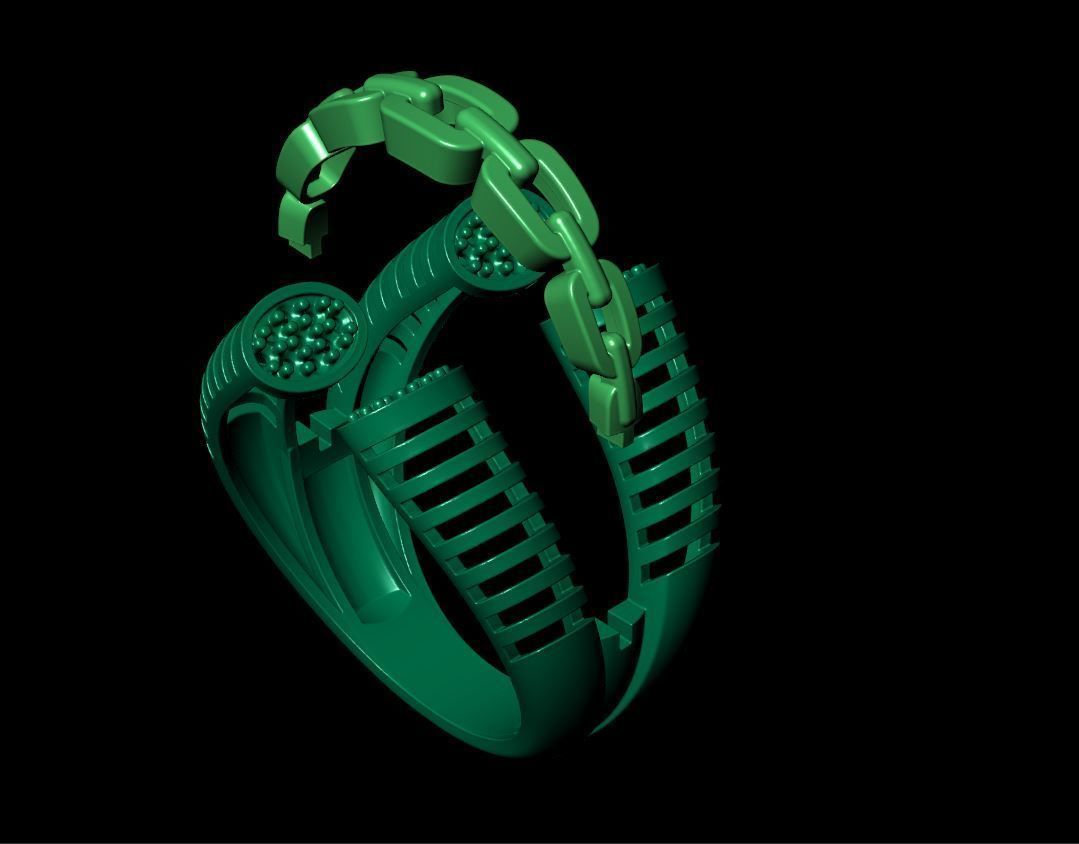 Zebra ring 3D print model_5