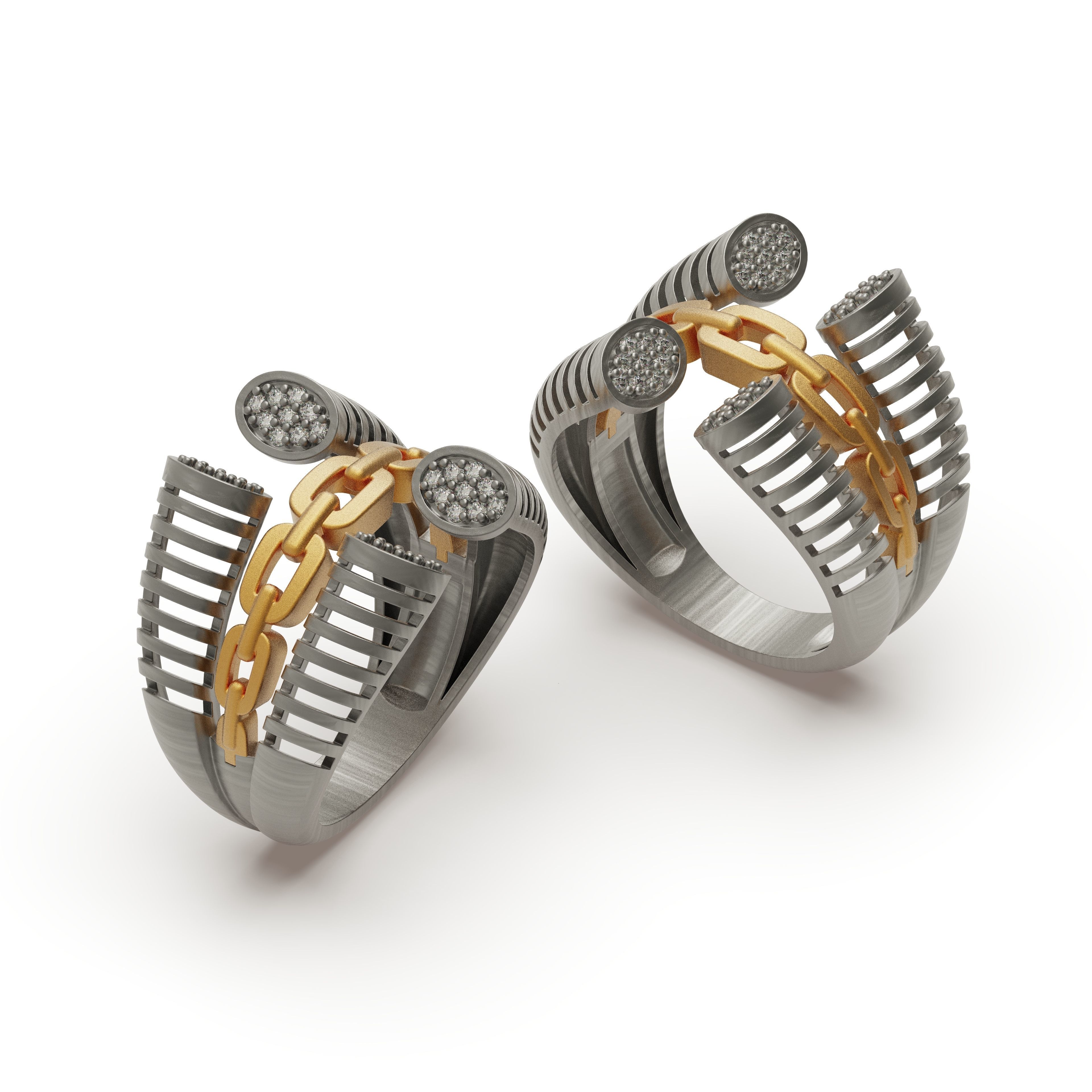 Zebra ring 3D print model_1