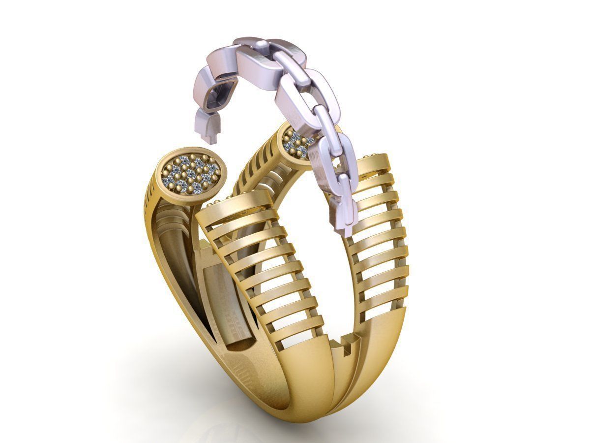 Zebra ring 3D print model_2