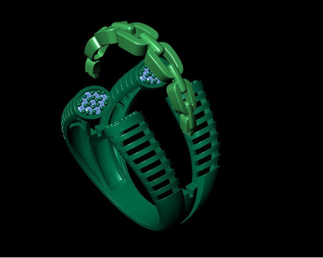 Zebra ring 3D print model_4