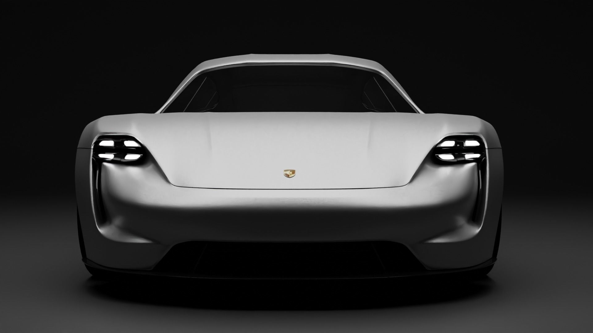 Porsche mission e Low-poly 3D model_8