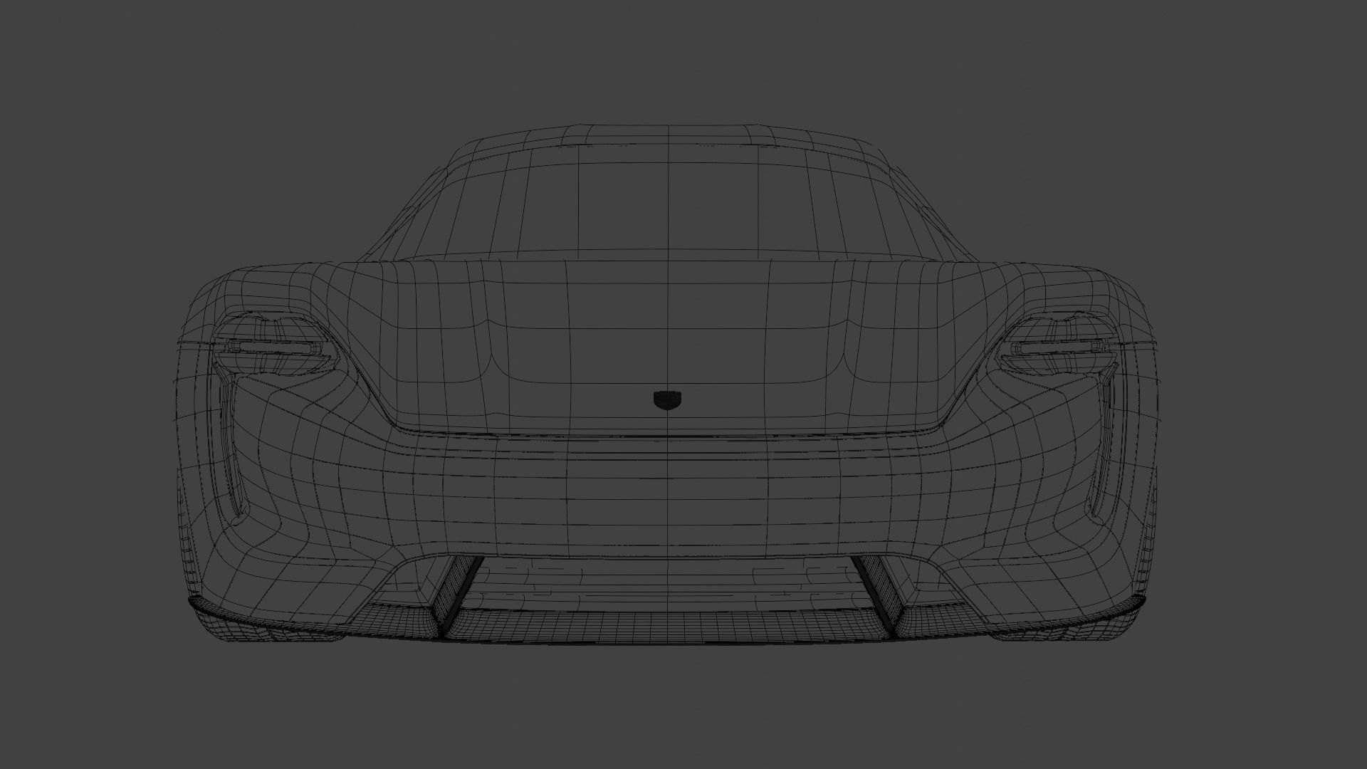 Porsche mission e Low-poly 3D model_2