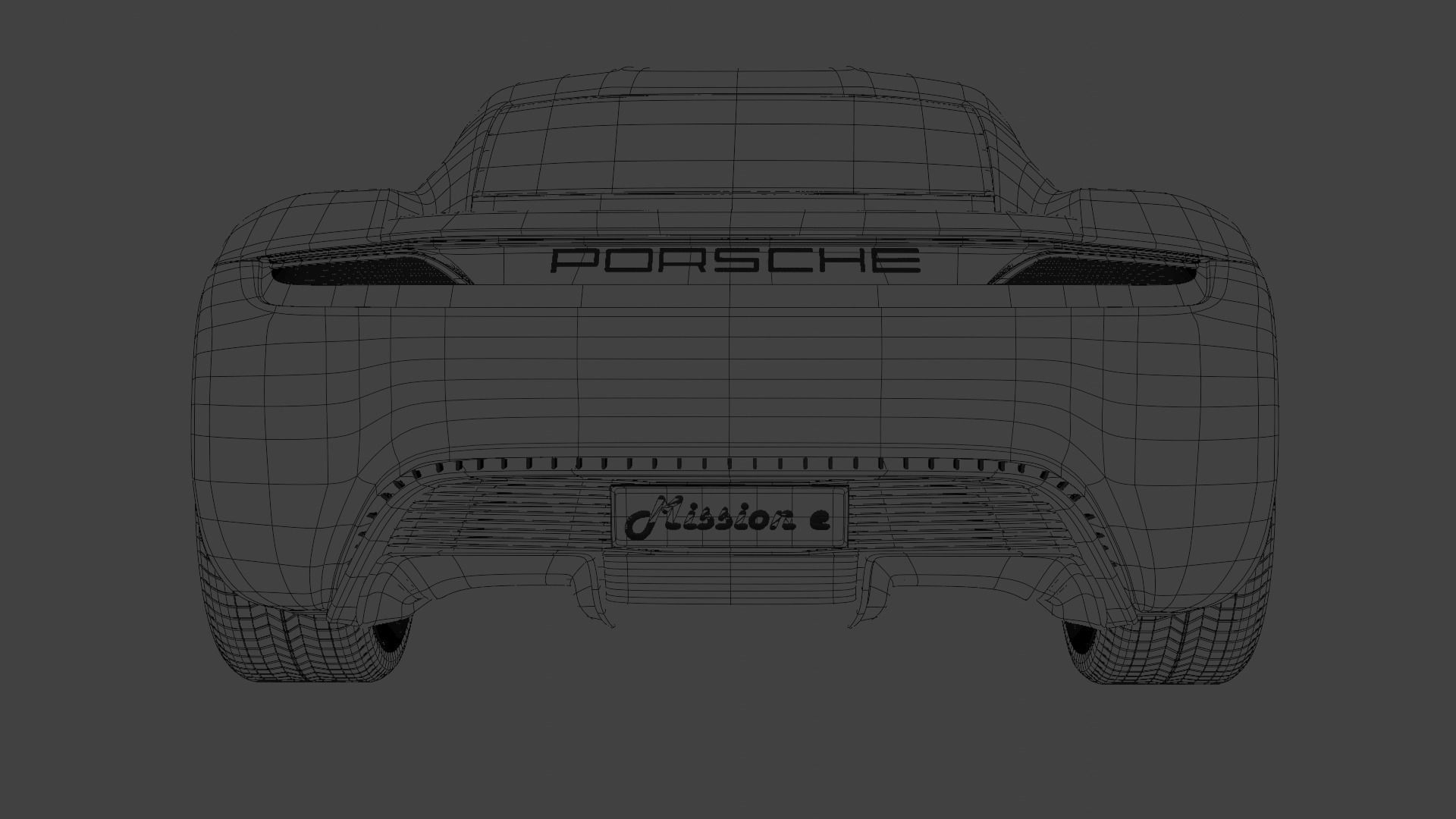 Porsche mission e Low-poly 3D model_3