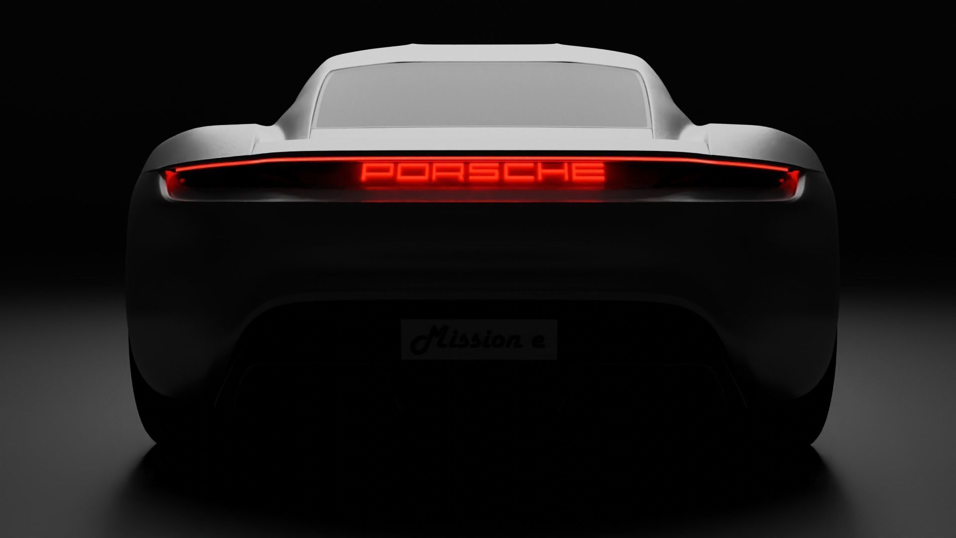 Porsche mission e Low-poly 3D model_9
