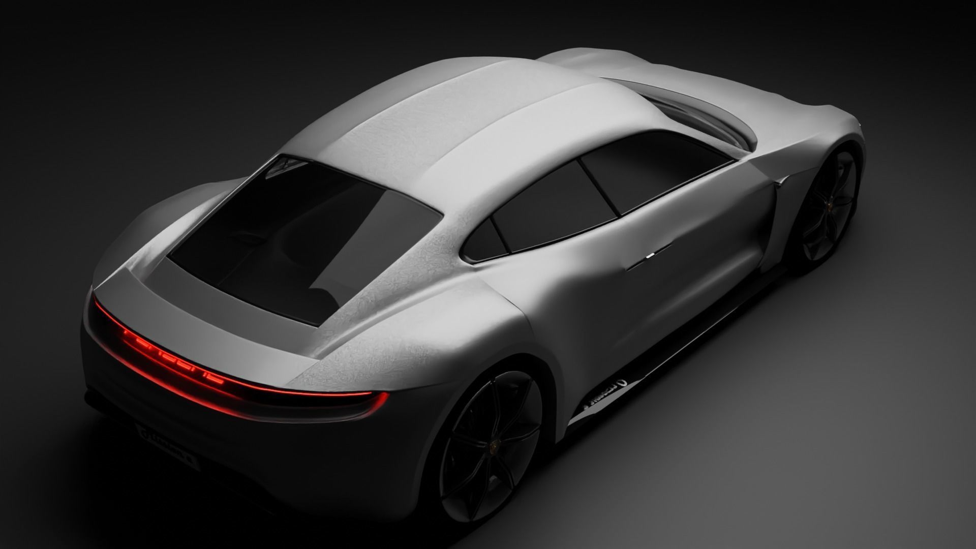 Porsche mission e Low-poly 3D model_13