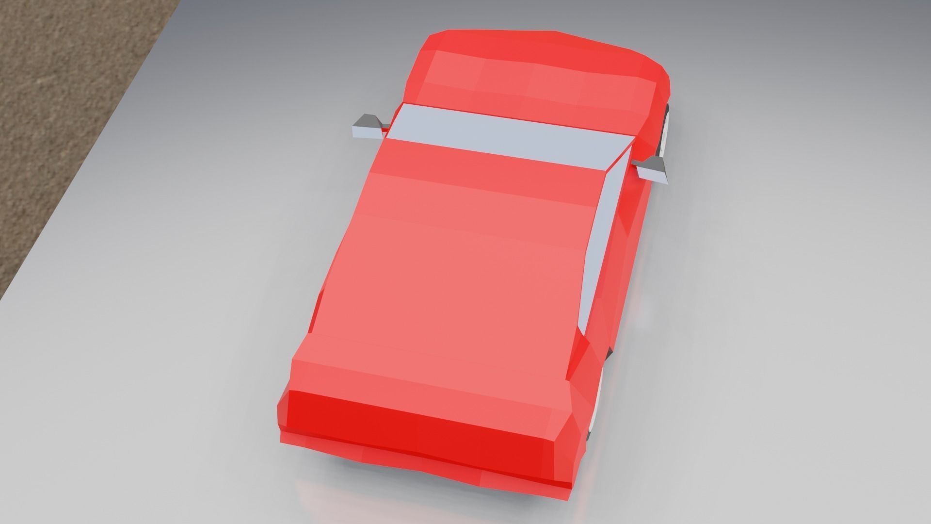 Low Poly Simple Car Low-poly 3D model_5