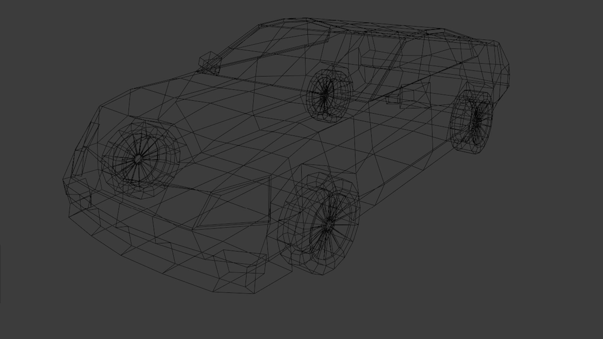 Low Poly Simple Car Low-poly 3D model_4