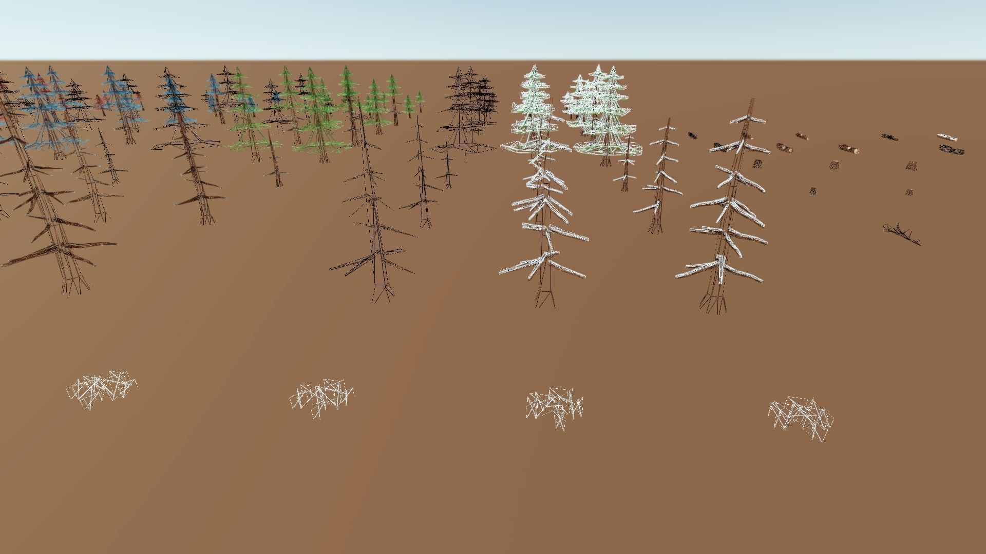 Stylized Season Conifer Package Low-poly 3D model_28