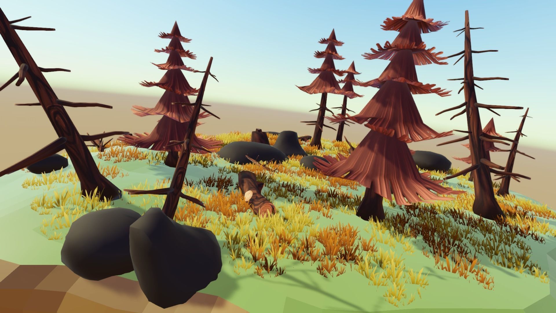 Stylized Season Conifer Package Low-poly 3D model_9