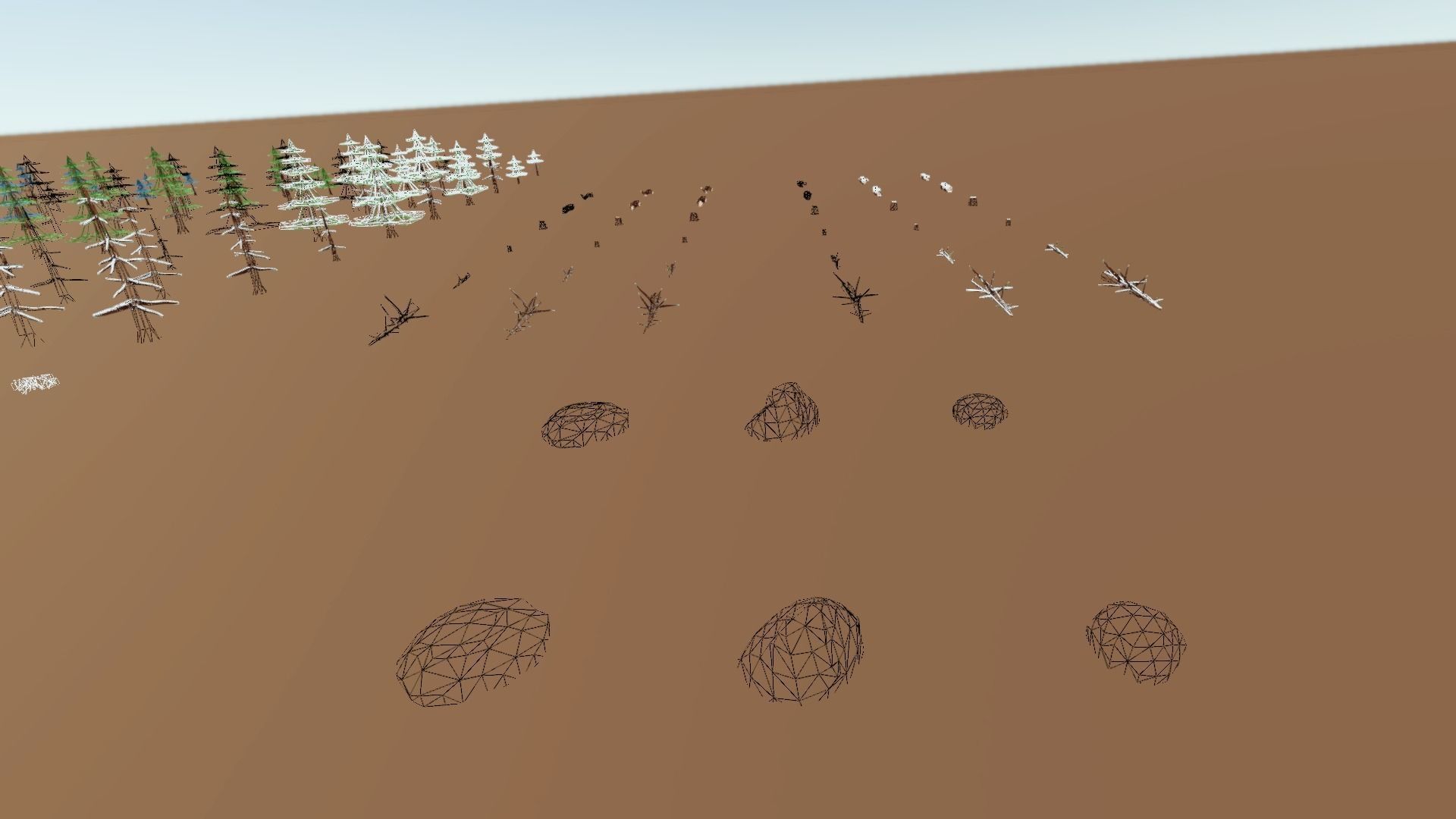 Stylized Season Conifer Package Low-poly 3D model_26