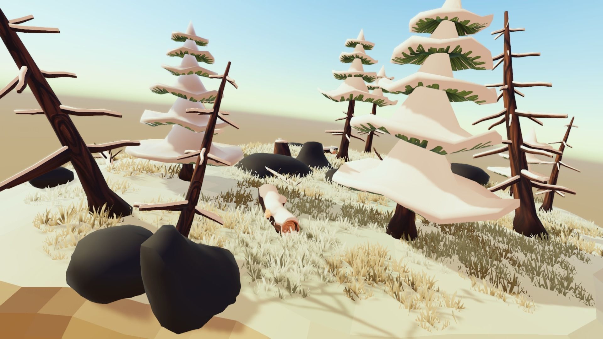 Stylized Season Conifer Package Low-poly 3D model_11