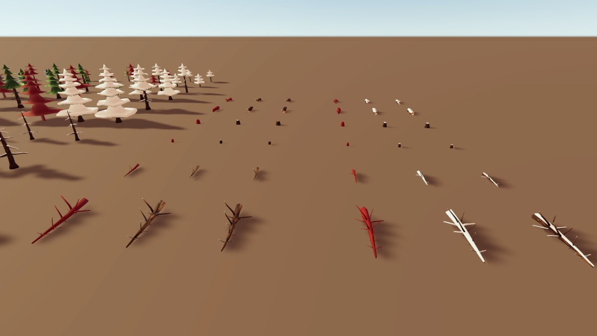 Stylized Season Conifer Package Low-poly 3D model_19