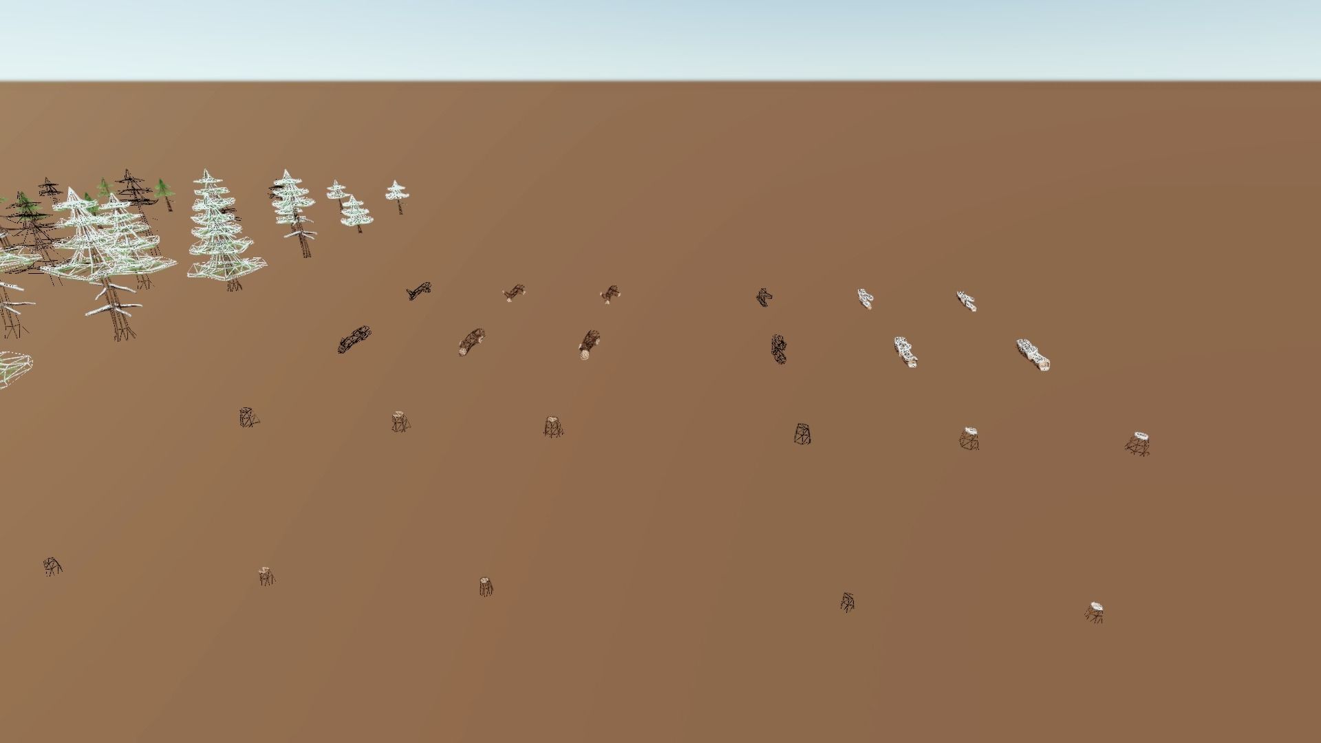 Stylized Season Conifer Package Low-poly 3D model_30