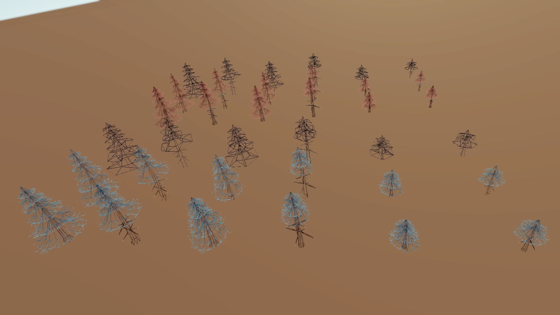 Stylized Season Conifer Package Low-poly 3D model_32