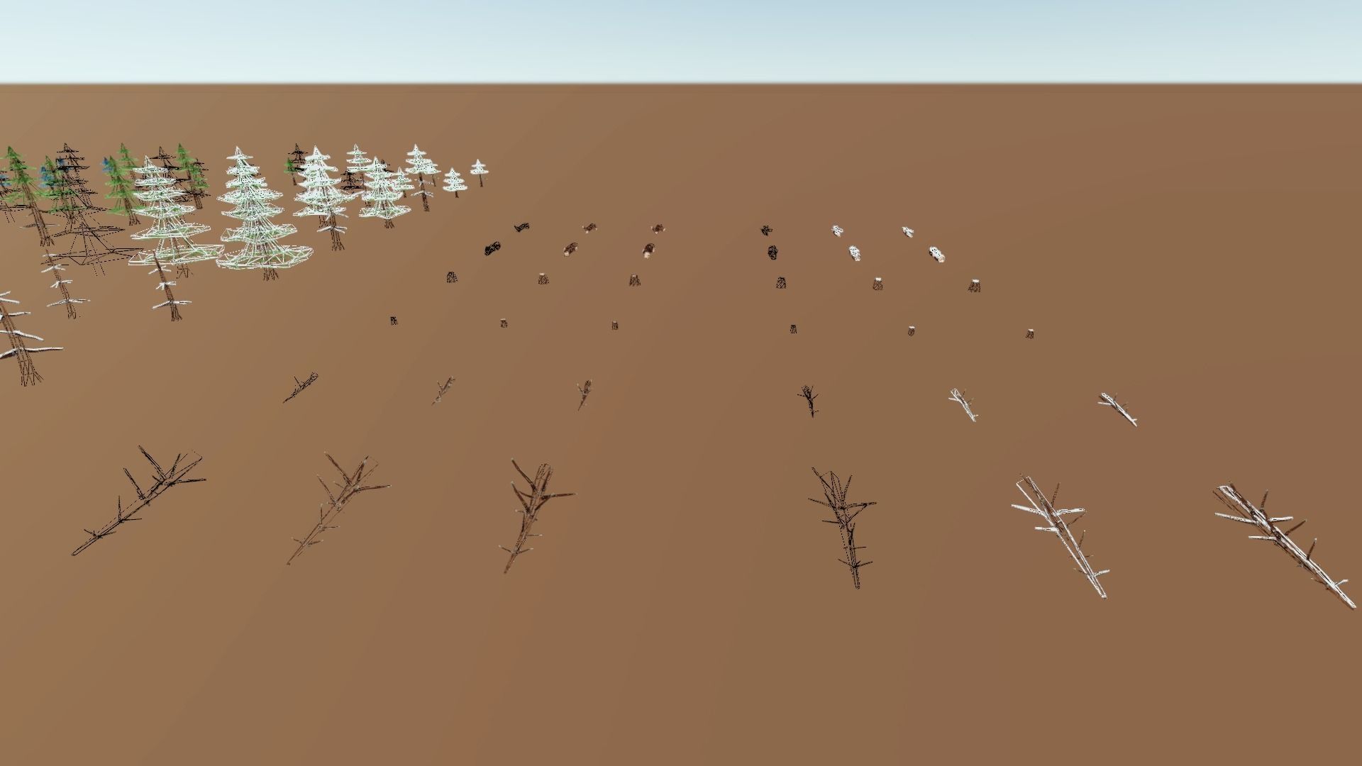 Stylized Season Conifer Package Low-poly 3D model_29